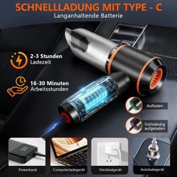 Kruimeldief draadloos - Handstofzuiger - Autostofzuiger - Miniopvang — thumbnail 4