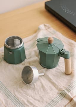 CREATE - Italiaanse koffiezetter - Sage - Zonder inductieadapter - 9 kopjes / 450ml - THERA MOKA RETRO — thumbnail 3
