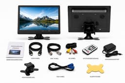 Gabrys® Draagbare scherm - groot scherm - HDMI Display - Portable Monitor - Beeldscherm -10.1 Inch - 1024x600 - auto - vrachtwagen - Draagbare monitor - Draagbare scherm - Monitor voor bewakingscamera - mini TV - 1 jaar Garantie — thumbnail 4