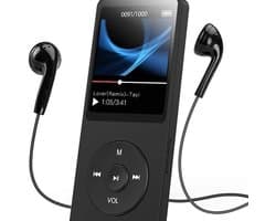 Draagbare MP3-speler, muziekspeler, videospeler en fotoviewer met een 1,77-inch LCD-scherm. Draagbare mini-MP3-muziekspeler.