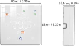 Slimme Thermostaat - Boiler Thermostaat - Verwarming Regelen - Vorstbeveiliging - 86 x 86 mm - Wit — thumbnail 4