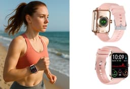 Parya Smartwatch Activity Tracker – Zwart – Hartslag, Bloeddruk, Stappenteller, Meldingen & IP67 – iOS & Android – 14 Dagen Standby — thumbnail 1