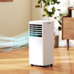 Mobiele Airco 7000 BTU 4-in-1 Koelen Ventileren Ontvochten Slaapstand - Klasse A R290 Met Afstandsbediening Touchscreen Verrijdbaar voor 20-30m² Wit — thumbnail 3