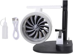 Bureauventilator Luchtbevochtiger - Turbine Ventilator - Persoonlijke Verkoeling - 3-in-1 Functie - 20 cm - Rood — thumbnail 5