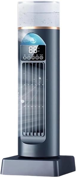 Torenventilator - Draaibare ventilator - Binnen koelen - Stille werking - 34 cm hoog - Zwart — thumbnail 1