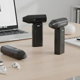 Draadloze Stofblazer - Elektrische Lucht - Apparaten Reinigen - 6000mAh Batterij - 15.6x11.6x4.2cm - Zwart — thumbnail 3