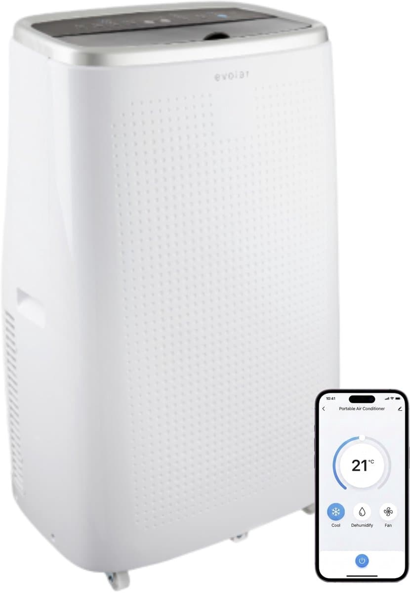 Evolar Mobiele Smart Airco - 18000 BTU - Koelen & Verwarmen - WiFi - App & Afstandsbediening - Airconditioner - met Afvoerslang - Slaapkamer, Woonkamer, Kantoor - EVO-18000CHW — afbeelding 1