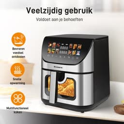 Digitale Airfryer XXL 8.5L Sinaopus 8005A -1800W Heteluchtfriteuse - Kleurendisplay - 12 Voorgeprogrammeerde Functies - Slimme Tijd & Temperatuurregeling - Capaciteit voor 5 Personen — thumbnail 3
