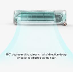Bladloze Torenventilator - Persoonlijke Circulator - Persoonlijke Koeling - Stille Magnetische Motor - 293 x 96 x 293 cm - Wit — thumbnail 5