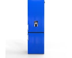 Nunki Large H2O – Koel-vriescombinatie – Waterdispenser – E-klasse – 268 liter – Front Blue Fire Gloss