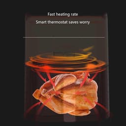 Kleine Airfryer - Heteluchtfriteuse - Snelle maaltijden - Energiebesparend en stil - 22 cm hoog - Wit — thumbnail 2