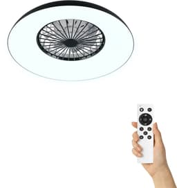 Fantiluxe - Espen - Plafondventilator met verlichting - Zwart - Ø60cm - Afstandsbediening - Met lamp - Plafond ventilator - Slaapkamer — thumbnail 1