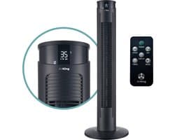 AirKing Torenventilator 94cm - Kolomventilator met Afstandsbediening - Ventilator staand met Timer - 3 Snelheidsstanden - Oscillatie & Dimbaar LED Scherm - Energiezuinig - Koelventilator voor Kamer - Zwart — afbeelding 1