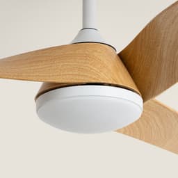 Fantiluxe - Felix - Plafondventilator met verlichting - Wit Hout - Ø132cm - Afstandsbediening - Met lamp - Plafond ventilator - Slaapkamer — thumbnail 4