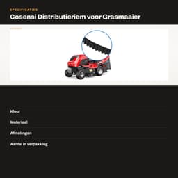 Dailygoods- Distributieriem Vervanging 20 mm - Compatibel met Countax - Compatibel met Westwood - Rubber - Omkeerbaar Tractor Maaidek - Zwart - Grasmaaierriem — thumbnail 2