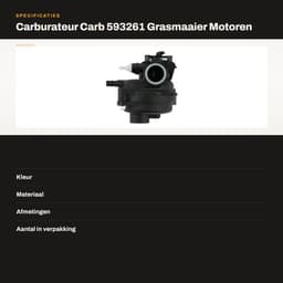 Dailygoods- Carburateur Precisietechniek - Carburateur Reiniger - Carburateur Afstelgereedschap - Verbeterde Gasrespons - Eenvoudig Onderhoud - Corrosiebestendig - Motorcarburateur — thumbnail 3