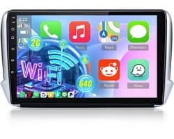 Hexinex Autoradio - Geschikt voor Peugeot 208 (2012–2019) & 2008 (2013–2019) - 2+64GB Carplay FM