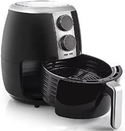 Heteluchtfriteuse XL - Airfryer - Gezond Frituren - Analoge Bediening - 35 Liter - Wit Grijs — thumbnail 3