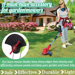 Sander Shop 50 stuks kunststof grastrimmers, 135 mm tuinmaaier, vervangende messen, draadloze grasmaaier, snijmessen, grasmaaier, accessoires, gereedschap voor gazon, tuin, boomgaard, bos of pastoraal — thumbnail 3
