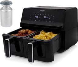 Digitale Heteluchtfriteuse - Dubbele Mand Airfryer - Gezond Koken - Dubbele Manden - 8 Liter - Zwart — thumbnail 1