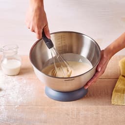 Rvs Mengkom - Keuken Kom - Grote Bereidingen - Afneembare Antislip Bodem - 5 Liter - Zilverkleurig — thumbnail 2