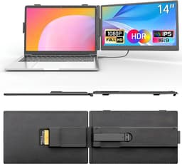 AHD® Professionele Portable Monitor - USB-C - 14 Inch - Draagbare Monitor - Portable Monitor Voor Laptop - Zwart - 39cm x 26cm x 7cm — thumbnail 1