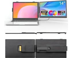 AHD® Professionele Portable Monitor - USB-C - 14 Inch - Draagbare Monitor - Portable Monitor Voor Laptop - Zwart - 39cm x 26cm x 7cm