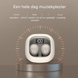 carmdering - Mini In Ear Kopfhörer - Draadloze Slaap Oordopjes - Bluetooth Headset - Fysieke Ruisonderdrukking - Zacht Siliconen - Ultra Lichtgewicht Design - Comfortabel Voor Zijslapers -Wit- 1 Set — thumbnail 4