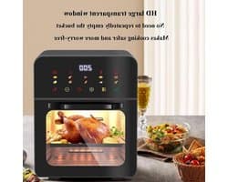 Mini-oven Hetelucht - Airfryer Oven - Veelzijdig Koken - Dubbellaags Ontwerp - 10 Liter - Zwart