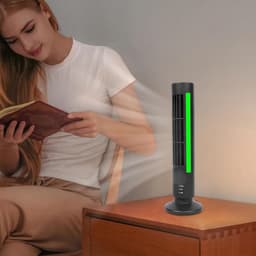 Bladeless Ventilator - Tafelventilator - Persoonlijke Koeling - Stille Werking - 33 cm Hoog - Zwart — thumbnail 2