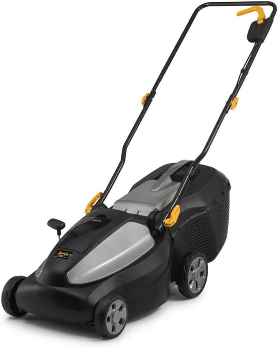 Elektrische Grasmaaier - Duwmaaier Accu - Gazon Onderhoud - 38 cm Snijbreedte - 40L Opvangbak - Geel — afbeelding 1