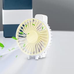 Persoonlijke Handventilator - Draagbare Ventilator - Koelte Onderweg - Opvouwbaar Ontwerp - 35 x 93 x 35 cm - Geel — thumbnail 4