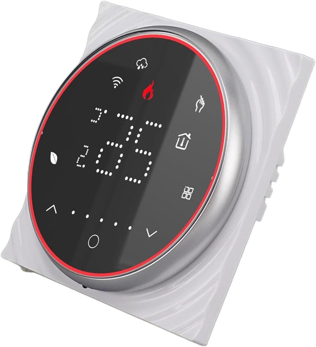 Slimme Thermostaat - Digitale Regelaar - Thuisverwarming Instellen - Ultradun Paneel - LED Display - Zwart — afbeelding 1