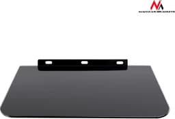 Wandmontage Glazen DVD Plank wandplank zwart glas Maclean MC-738 — thumbnail 2