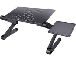 Laptop standaard Verstelbaar Universeel - Laptoptafel - Geschikt voor thuiswerken - Laptopstandaard Opvouwbaar - Zwart