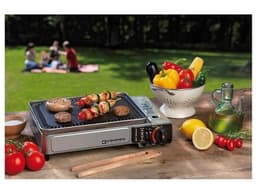 Kemper Smart grill Plancha - draagbare gas barbecue Tafelbarbecue Campingkooktoestel - incl. 2 gasflessen - Noodpakket item — thumbnail 3