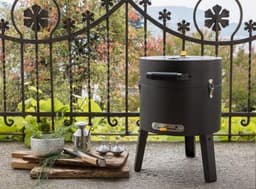 Boretti - Tonello houtskoolbarbecue - BBQ - ø 37 cm - Zwart - draagbaar — thumbnail 4