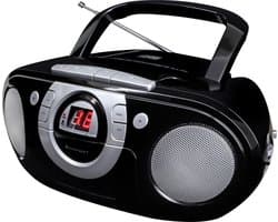 Soundmaster SCD5100SW - Boombox met FM-radio, CD- en cassettespeler, zwart