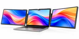 ITRONIQ Laptop Scherm Uitbreider 14 Inch - Dubbele Monitor 2K IPS - Triple Screen Extender - 60Hz - USB-C HDMI - Draagbaar Zwart — thumbnail 1