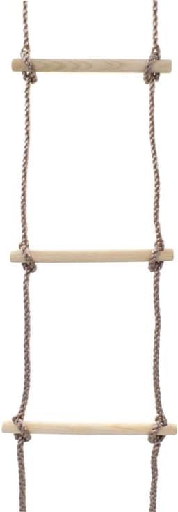 Gebreide ladder 290 cm van grenenhout met 8 sporten, klimladder voor speeltoren en boomhuis, weerbestendig voor tuin — thumbnail 1