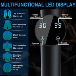 Massagepistool voor rugmassage, diepe percussie en spiermassage voor atleten met 9 massagekoppen en 30 snelheden voor pijnverlichting — thumbnail 3