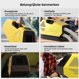 Mobiele Airconditioner – Draagbare Airco – Outdoor Koeling – Compacte Klimaatbeheersing – Lichtgewicht 6,5 Kg – 2380 BTU - 43 dB Geluid – Meerdere Modi — thumbnail 1