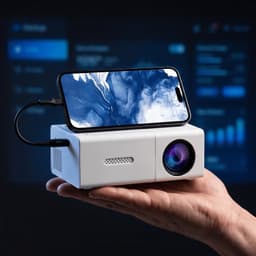 Mini Beamer Draagbaar met Full HD 1080p LCD Scherm 300 Lumen USB voor Smartphone en Laptop — thumbnail 1