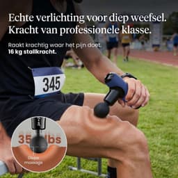 KLS® Massage Gun - Massage Gun Mini - Massage Pistool - Zwart - 15cm x 12cm x 4cm — thumbnail 2