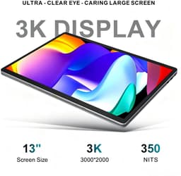 S13 Neo 2-In-1 Tablet Pc 13 Inch - 3000x2000 Aanraakscherm - Intel N150 12GB LPDDR5 512GB SSD - 878g Metaal 285x206x11mm - Windows 11 - Zilver — thumbnail 2