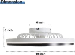 Plafondventilator Met Verlichting – 19 Inch – 6 Snelheden – ABS – Wit – RGB- En Driekleurig Licht – Dimbaar — thumbnail 4