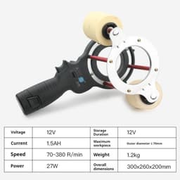 Pijpwikkelaar Elektrisch - 12V Semi-Automatisch - 27W Vermogen - Lithium Batterij - Voor Airconditioning Pijp Isolatie — thumbnail 1