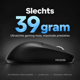 MCHOSE L7 Pro Ultra - Lightweight Gaming Muis – Draadloos – 8000Hz – PAW3395 – 26.000 DPI – 39g – Zwart — thumbnail 4