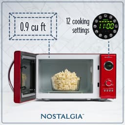 Magnetron - 800 watt - 25,4 liter - Rood — thumbnail 3