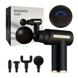 Massage Gun Compact - Spiermassage Apparaat - Percussie Massage - 6 Standen - 4 Opzetstukken - Type-C Opladen - Met Opbergcase - Voor Sport en Herstel — thumbnail 1